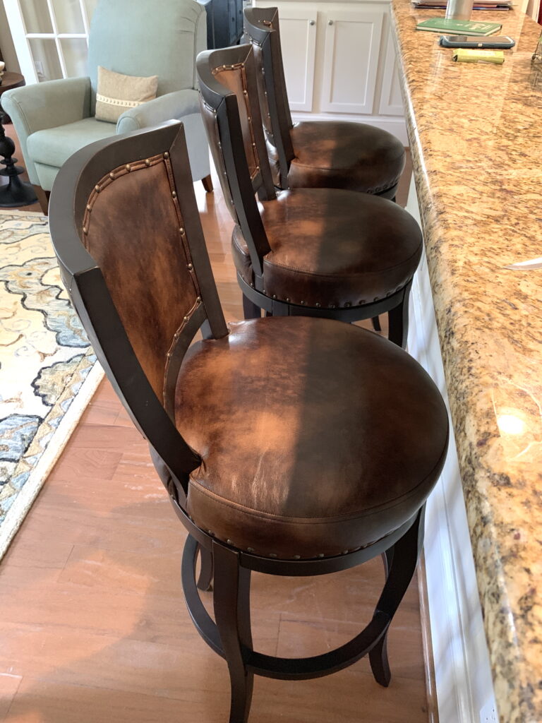 leather barstool upholstery