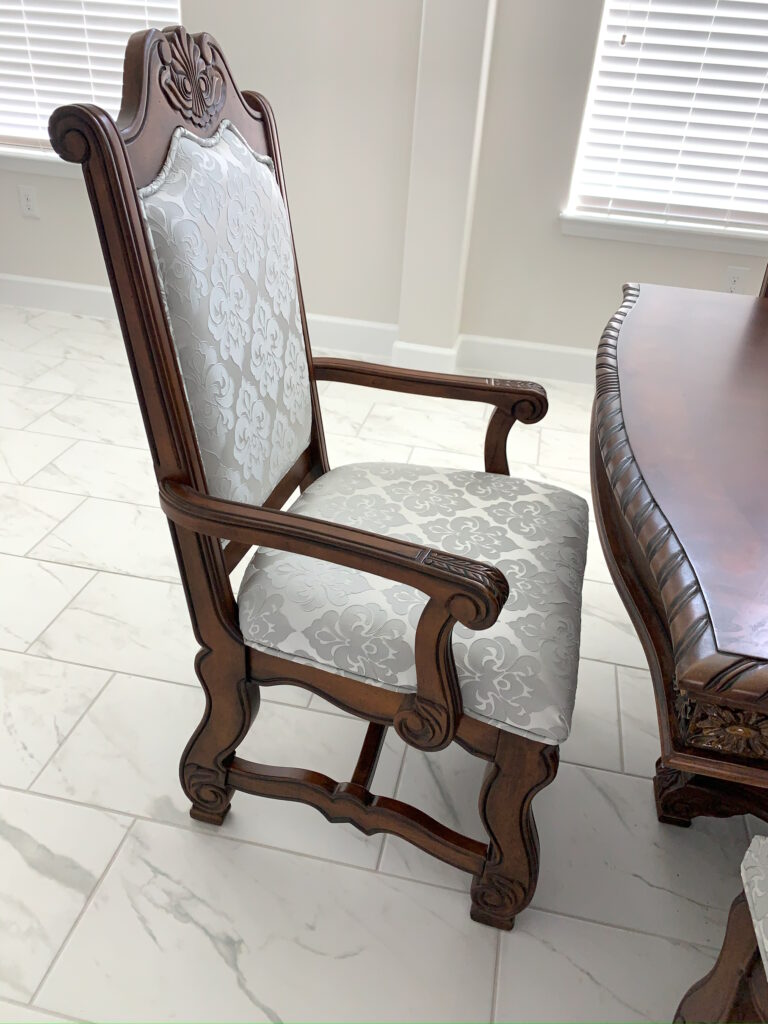 antique custom dining room chair upholstery