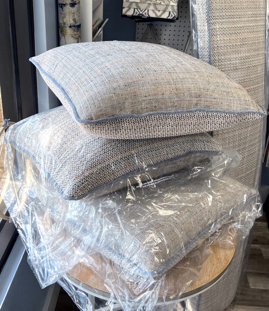 custom gray pillow sewing