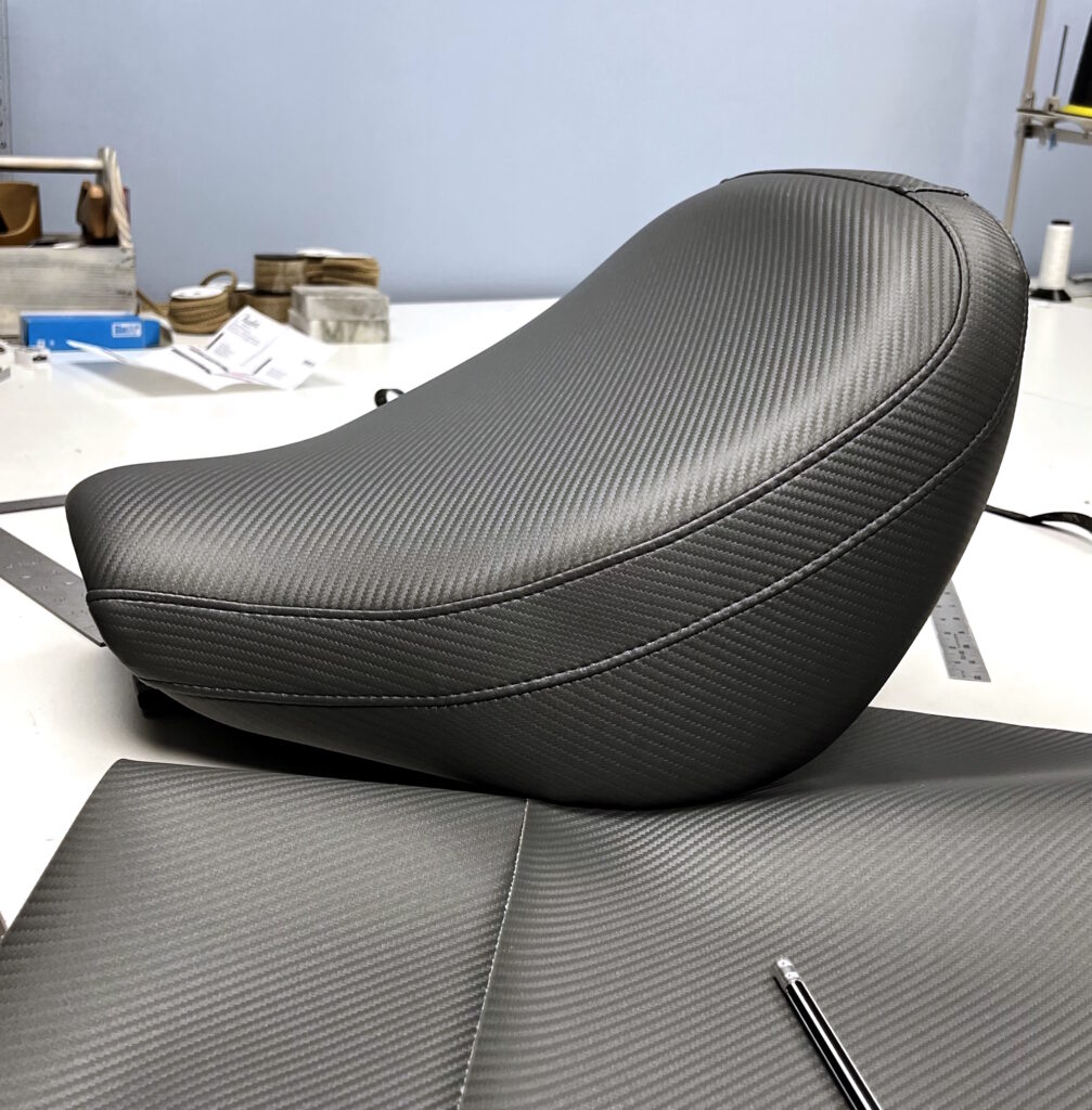 custom motorcycle seat upholstery