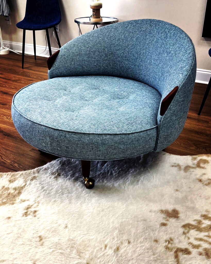 swivel round armchair upholstery