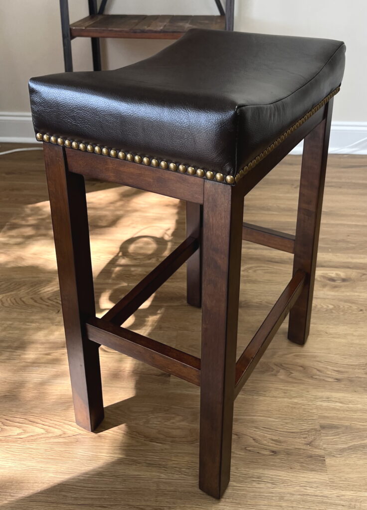 square leather bar stool