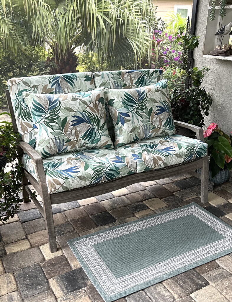 outdoor loveseat cushion upholstery